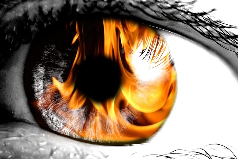 Human Eye with Fire