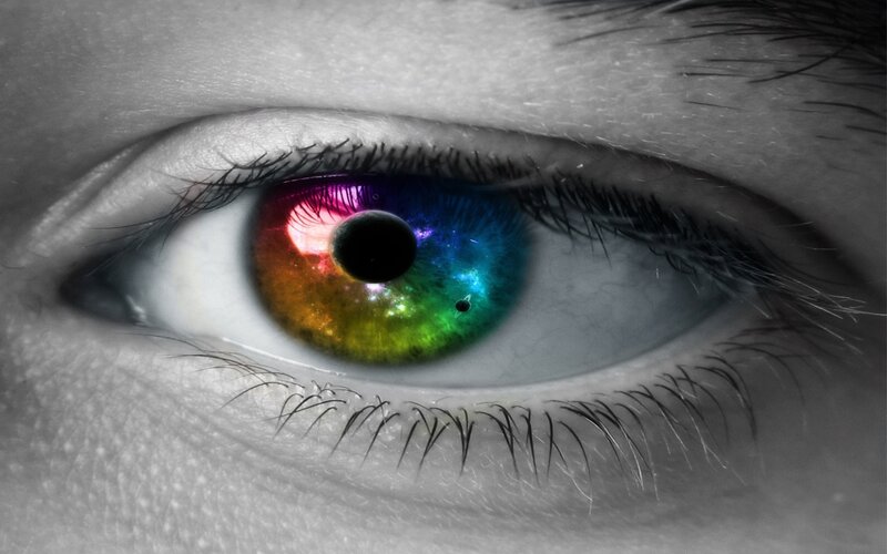 Human Eye with Galaxy Iris
