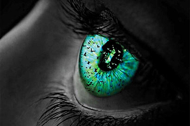 Human Eye with Green Iris