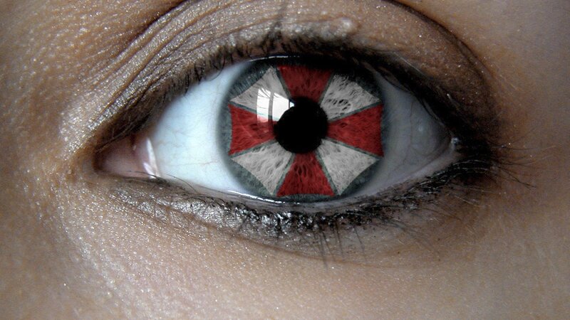 Human Eye with Logo — White
