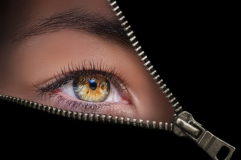 Human Eye with Zipper