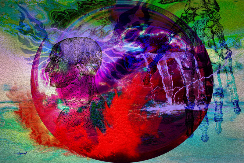 Human Head in Bubble
