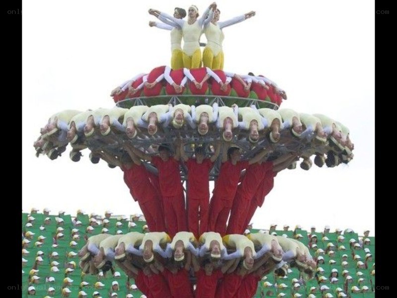 Human pyramid performance