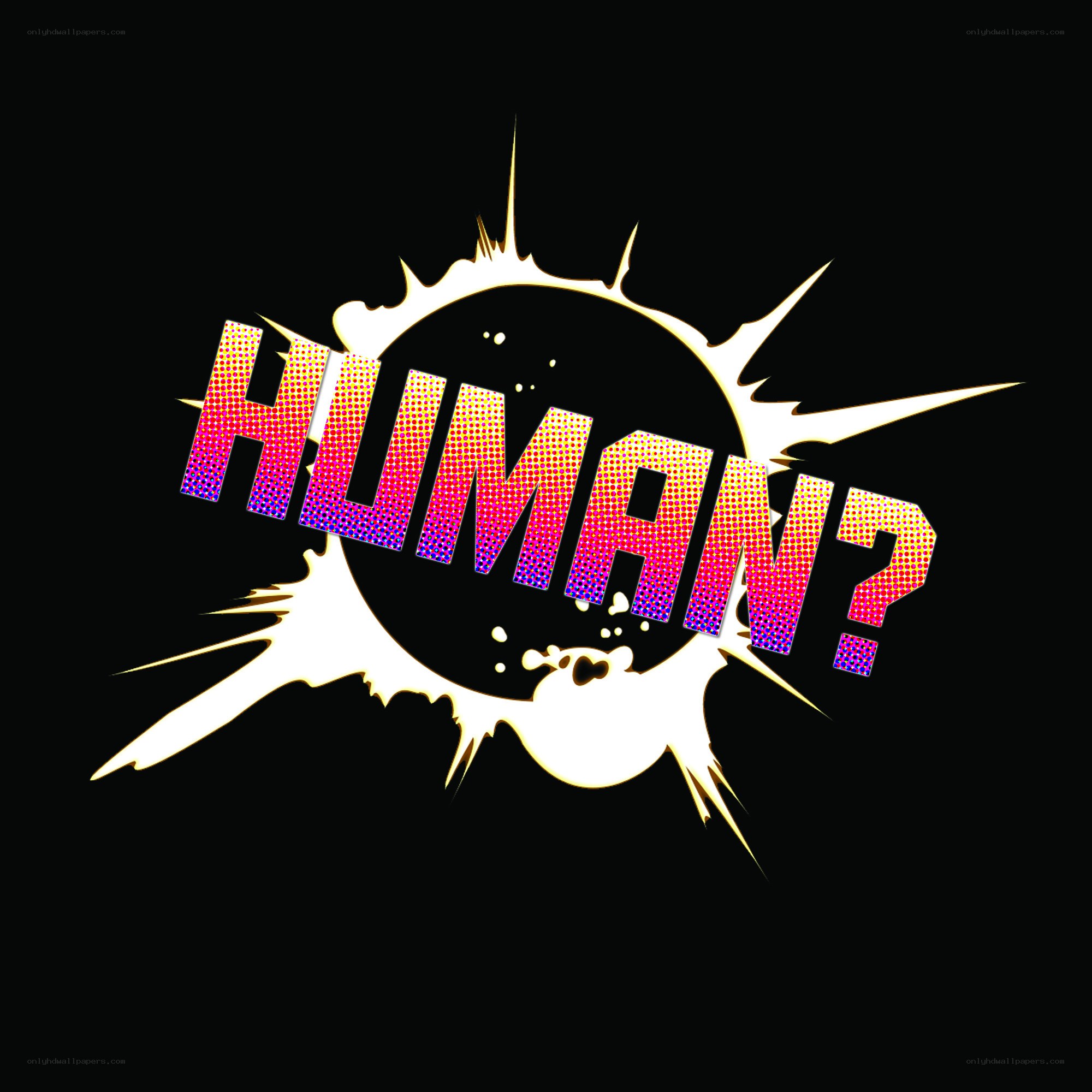 Human question mark graphic