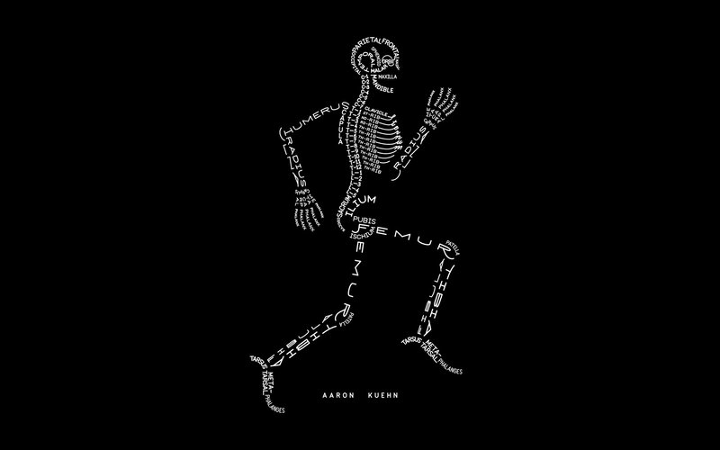 Human Skeleton Figure — Black