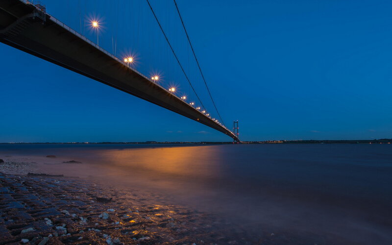 Humber Bridge at Dusk — Blue