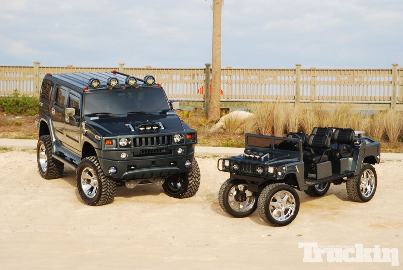 Hummer H2 and Golf Cart