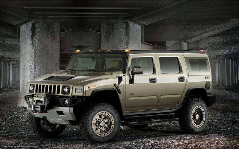 Hummer H2 in concrete tunnel