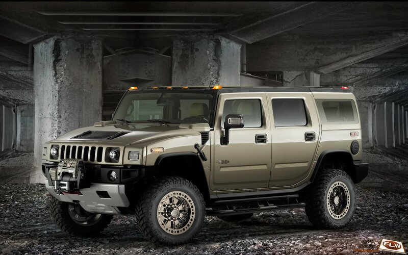 Hummer H2 in underground setting