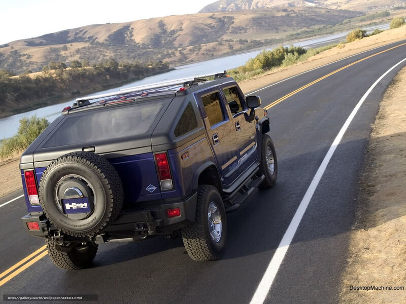 Hummer H2 on a scenic road
