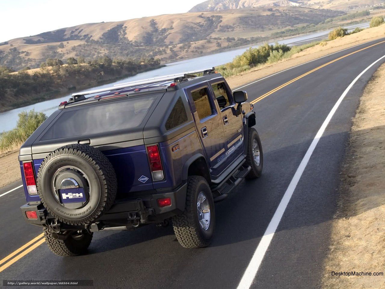 Hummer H2 on a scenic road