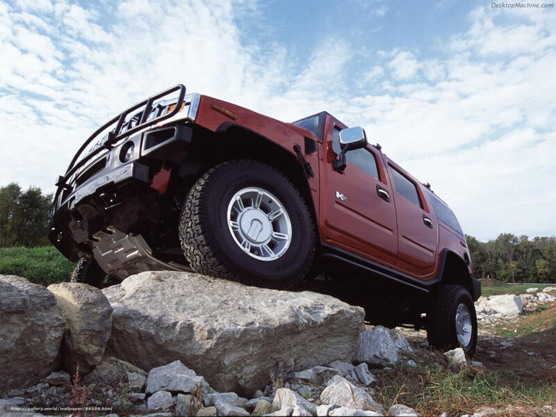 Hummer H2 on rocky terrain