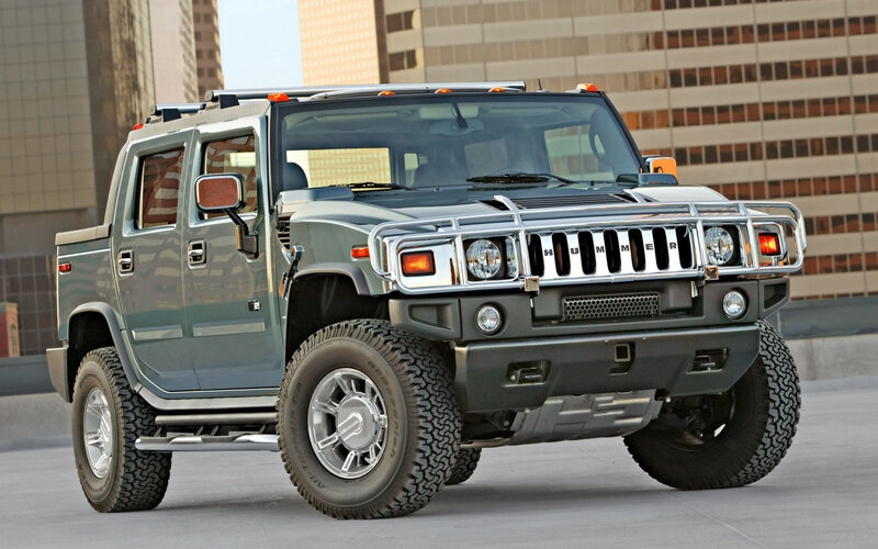 Hummer H2 Pickup Truck — Gray