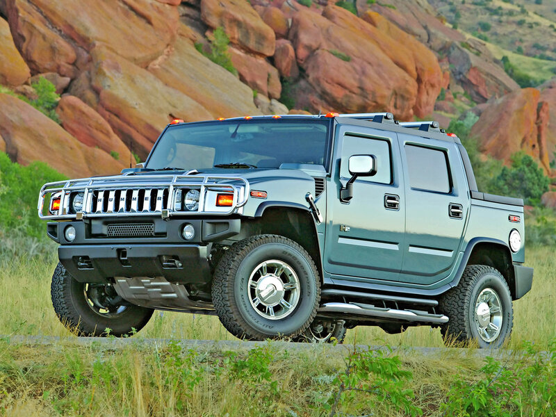 Hummer H2 Pickup Truck — Green