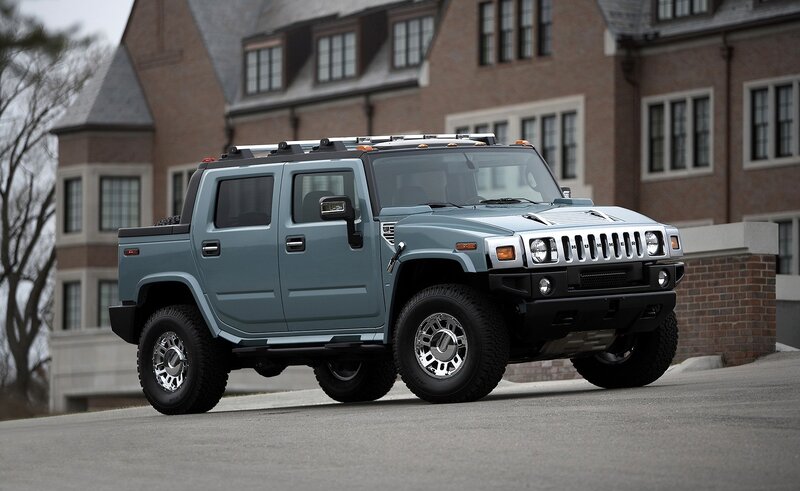 Hummer H2 SUT parked on street