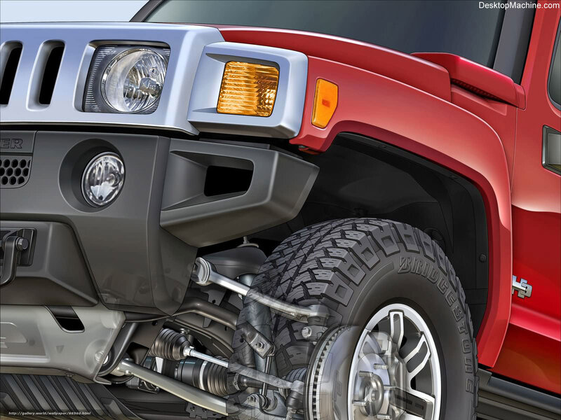 Hummer H3 front wheel detail