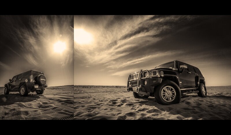 Hummer H3 in Desert