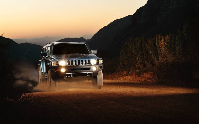 Hummer H3 on Dirt Road