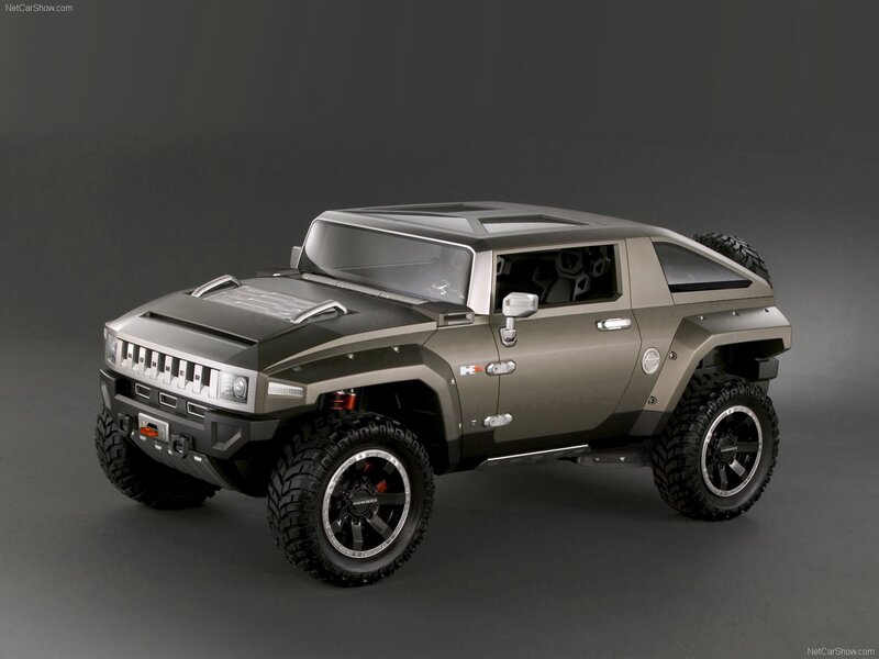 Hummer HX Concept Vehicle — Gray, Dramatic, 3d Render, Suv