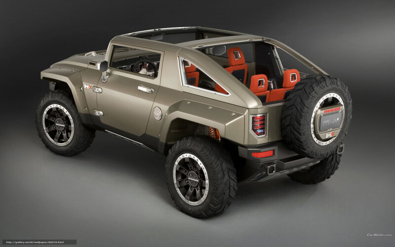 Hummer HX Concept Vehicle — Gray, Dramatic, 3d Render