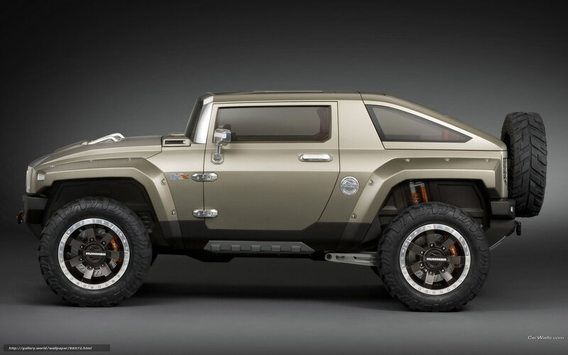 Hummer HX Concept Vehicle — Gray, Dramatic