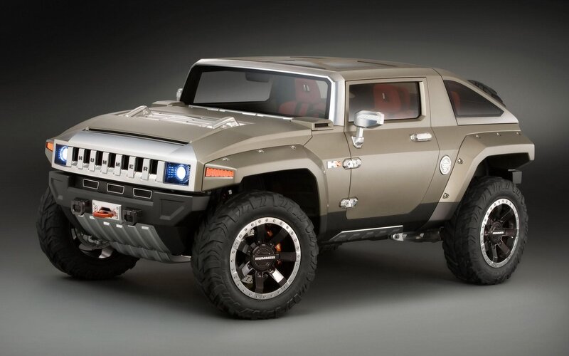 Hummer HX Concept Vehicle — Silver, Dramatic