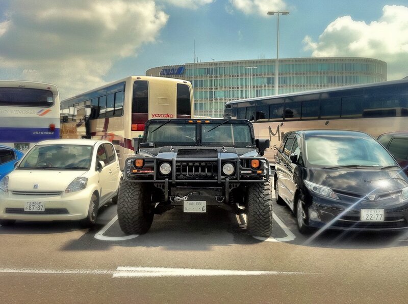 Hummer parked at airport