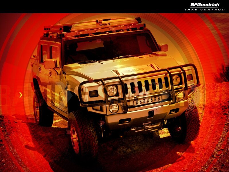 Hummer with roof rack