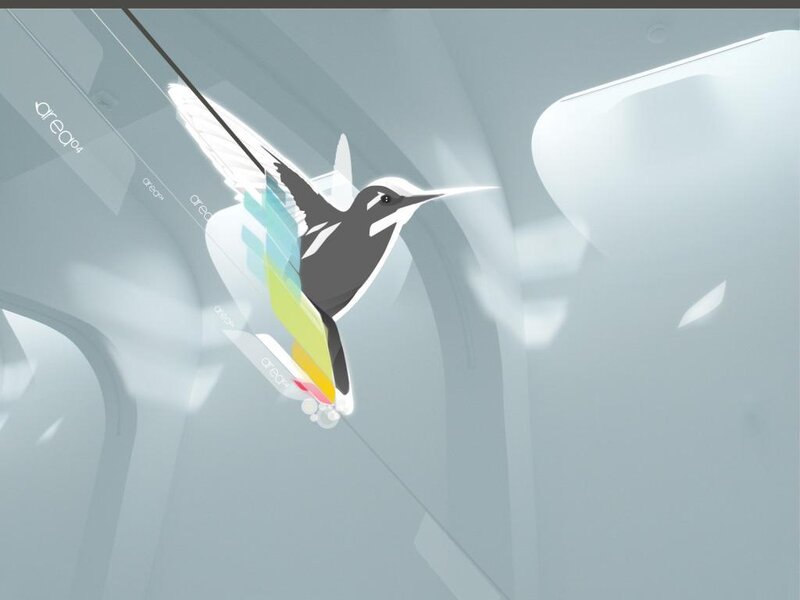 Hummingbird in a glass room