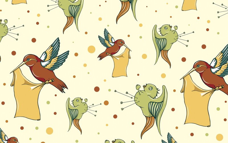 hummingbird pattern design