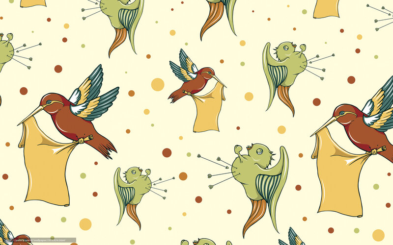 hummingbird pattern wallpaper