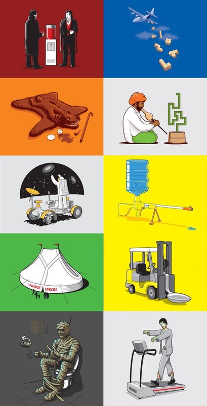 humorous cartoon illustrations