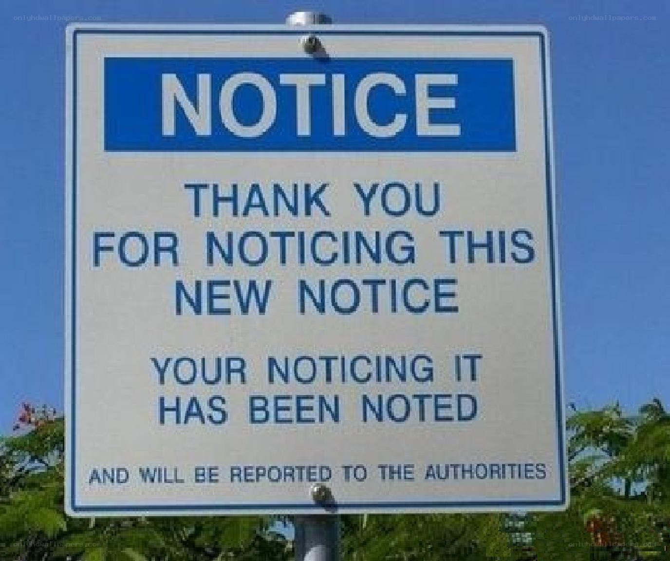 humorous notice sign
