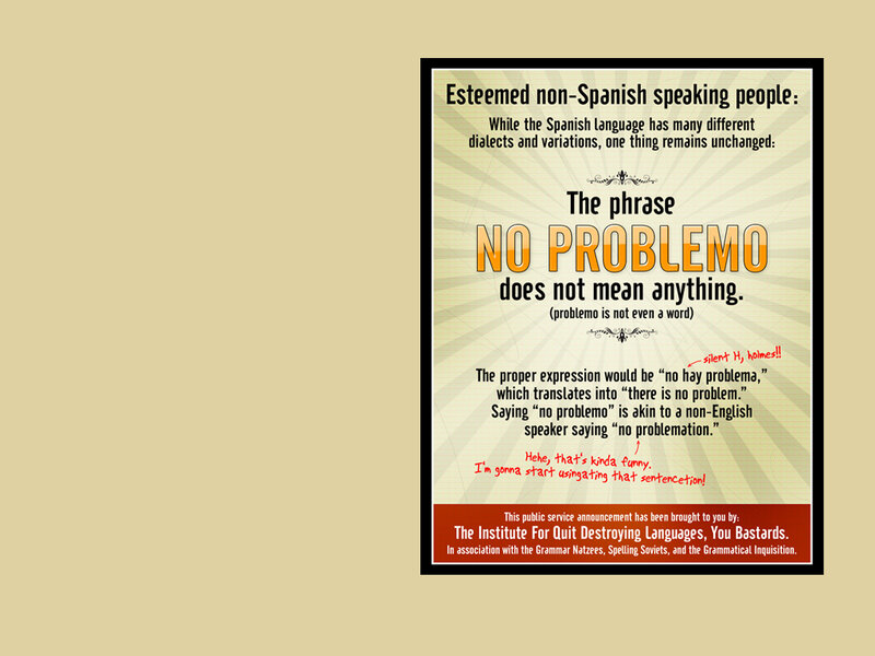 Humorous Poster About Language