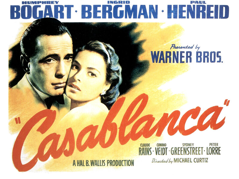 Humphrey Bogart and Ingrid Bergman