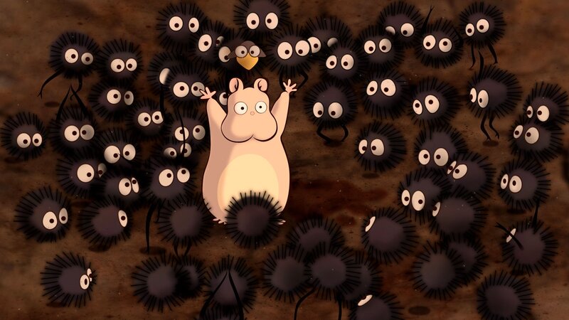 Humpy surrounded by soot sprites