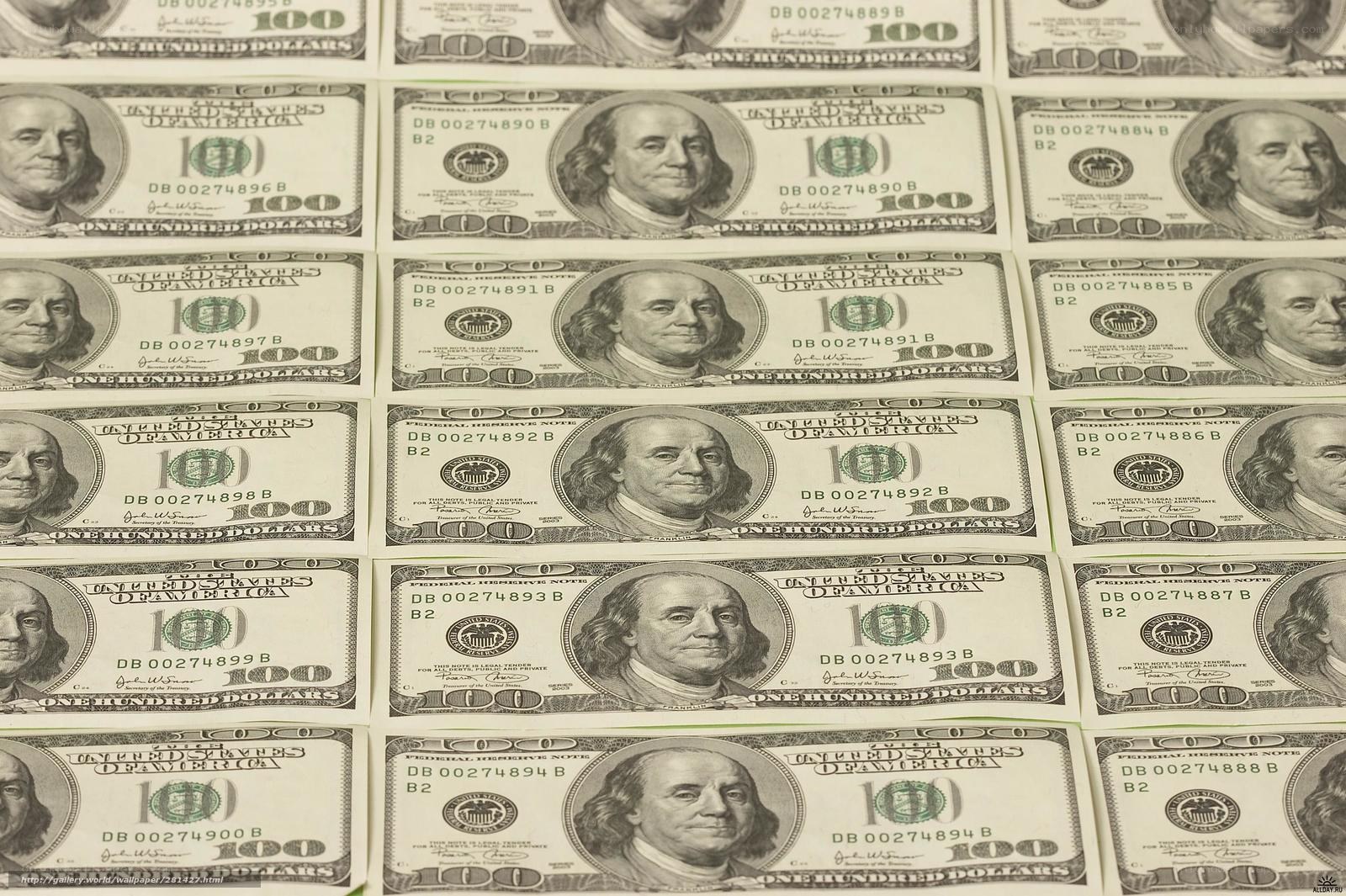 hundred-dollar bills arranged
