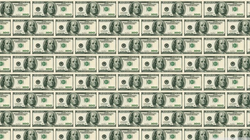 Hundred-dollar Bills — Green, Neutral, Photograph, Money, Currency