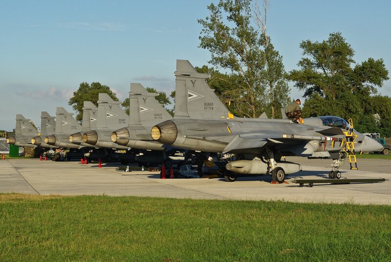 Hungarian Air Force jets on tarmac