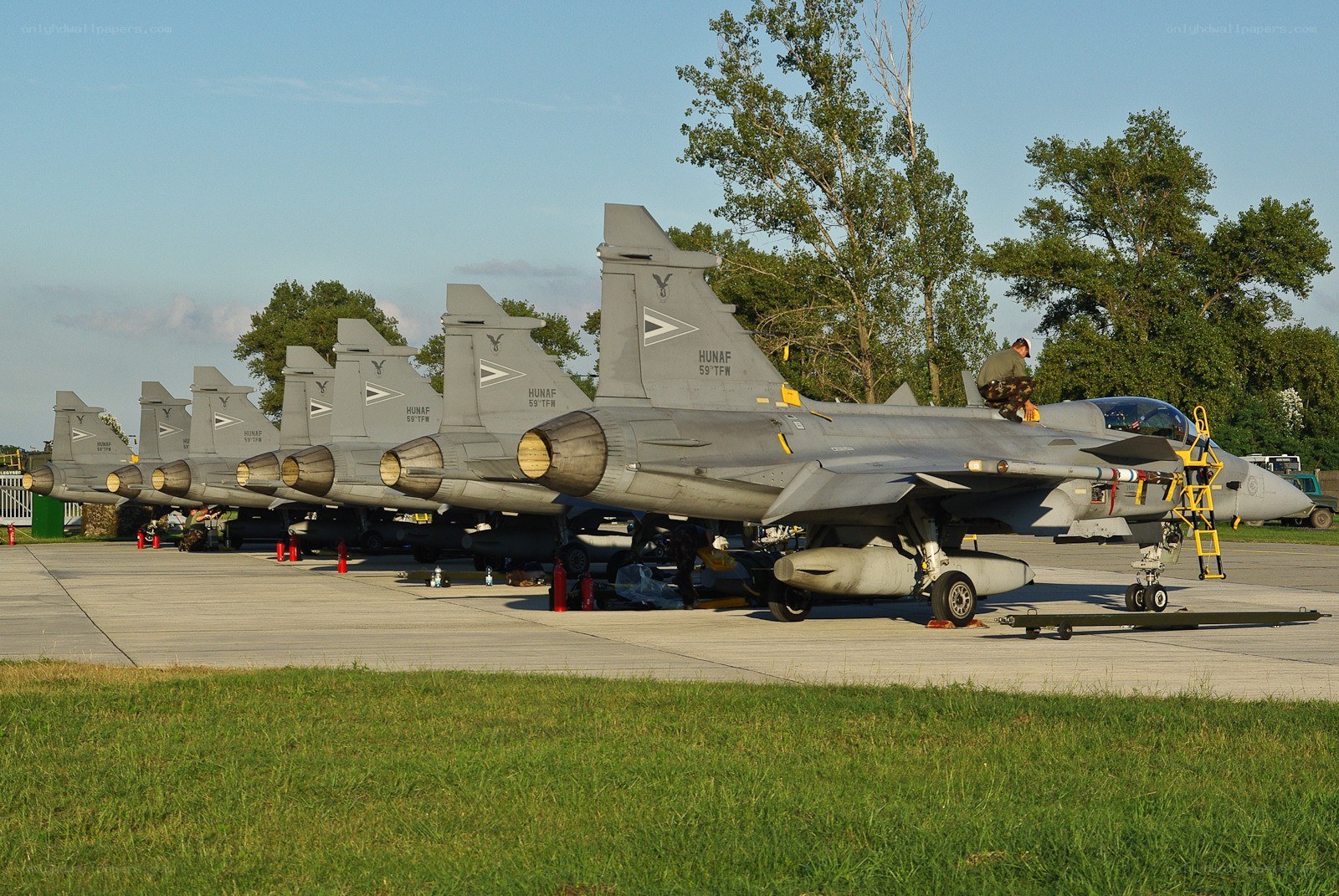 Hungarian Air Force jets on tarmac