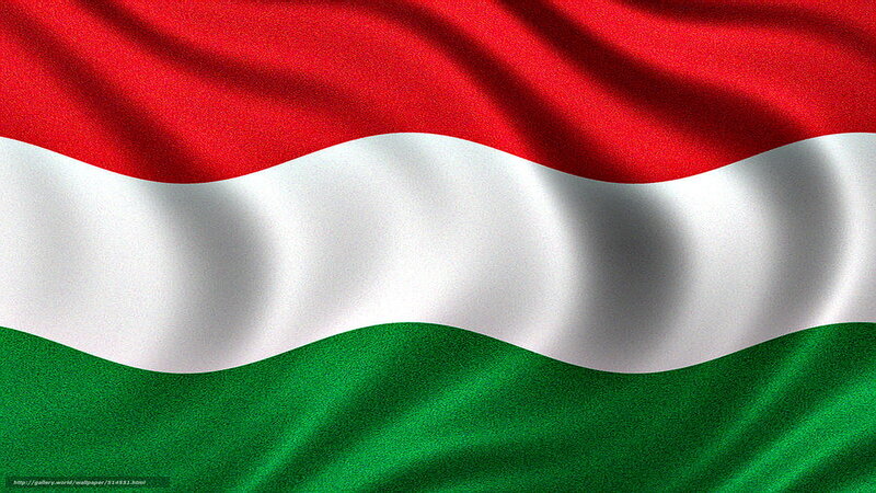 Hungarian Flag Waving — Red