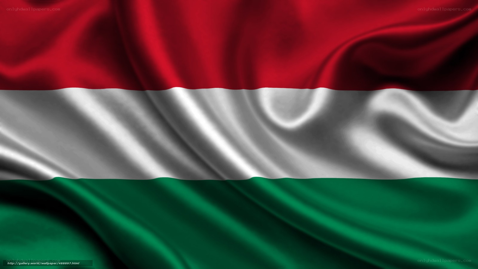 Hungarian flag waving