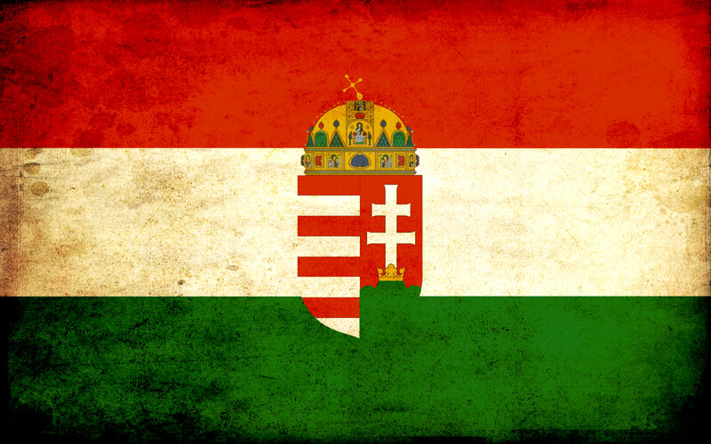 Hungarian flag with coat of arms