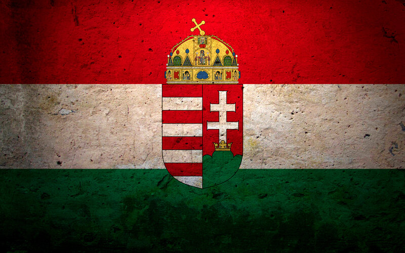 Hungarian flag with coat of arms