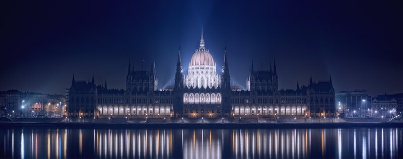 Hungarian Parliament at night