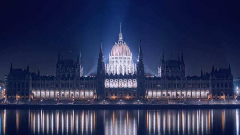 Hungarian Parliament at night