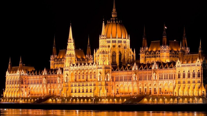 Hungarian Parliament at night