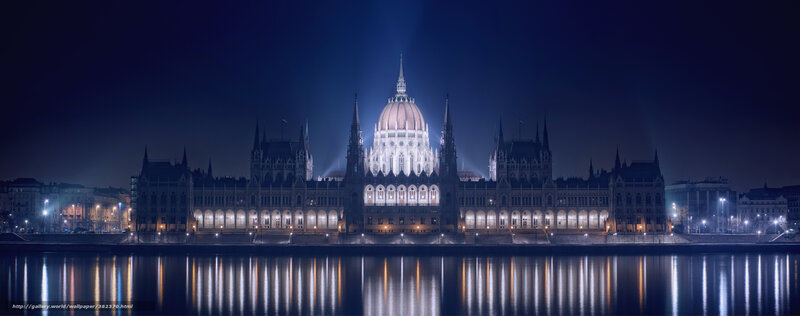 Hungarian Parliament at night