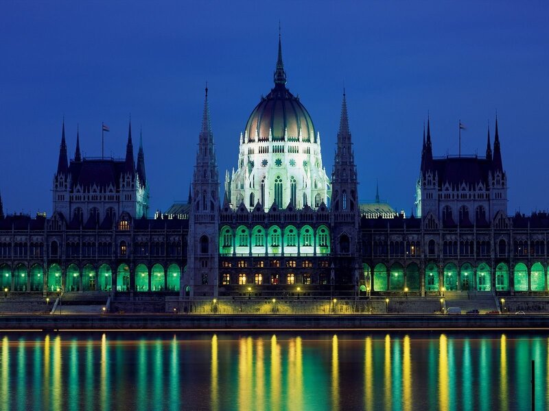 Hungarian Parliament at night