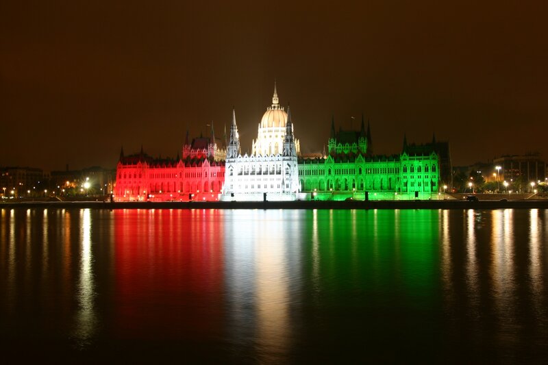 Hungarian Parliament at night
